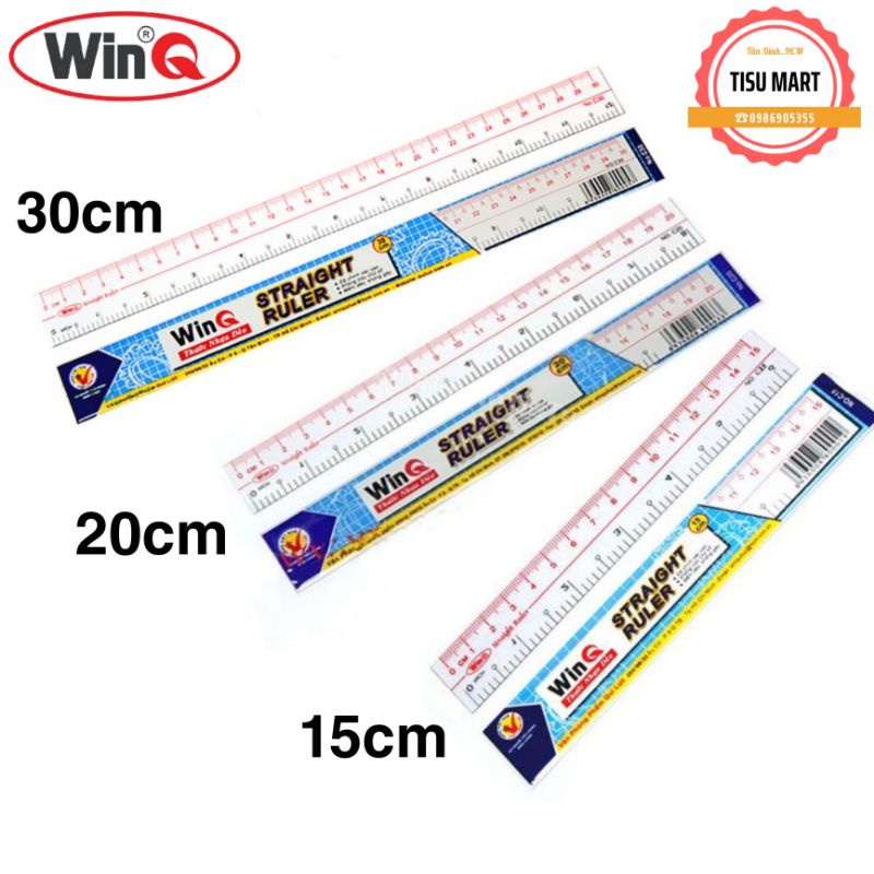 Thước dẻo dài kỹ thuật WinQ, 15cm, 20cm, 30cm