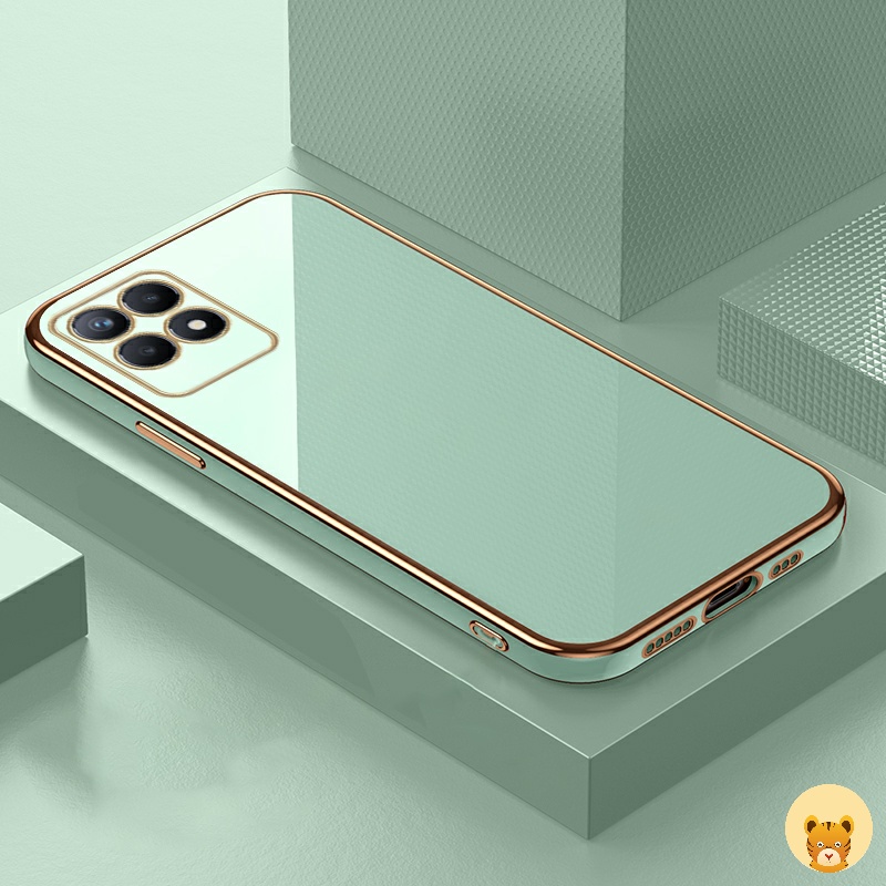 Ốp Điện Thoại Mạ Điện Sang Trọng 7 Màu Tùy Chọn Cho Realme 8i Case 8 Pro 4G 5G
