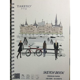 Vỡ vẽ lò xo Takeyo B4-8525-50 tờ (25X35cm)