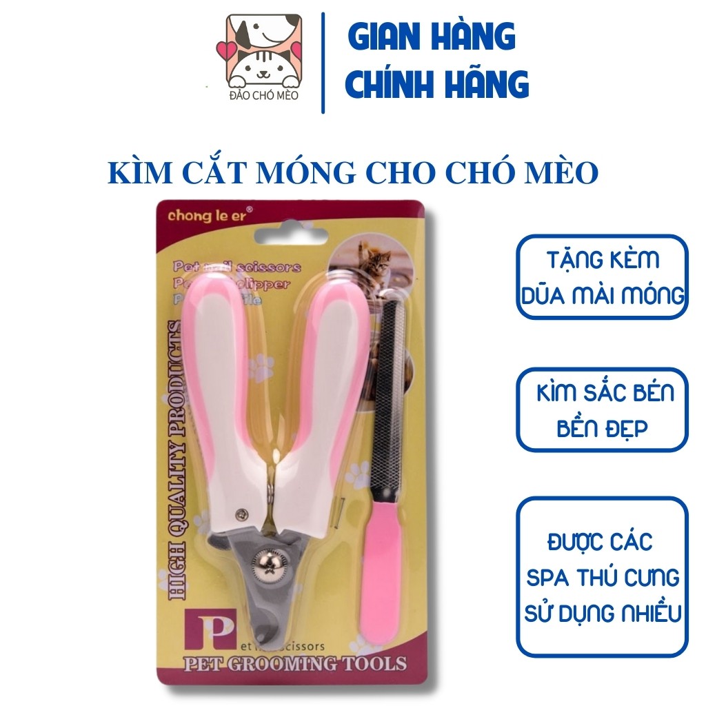 Kìm cắt móng chó mèo - Bộ kềm bấm kèm dũa móng chân cho chó mèo - Đảo Chó Mèo
