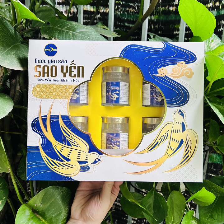 NƯỚC YẾN SÀO SAO YẾN KHÔNG ĐƯỜNG 6 HŨ x 70ml DÀNH CHO NGƯỜI ĂN KIÊNG