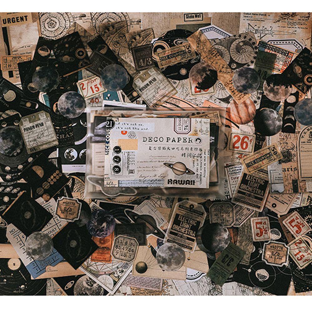 Set 200 Giấy Ghi Chú Trang Trí Sổ Tay Phong Cách Retro