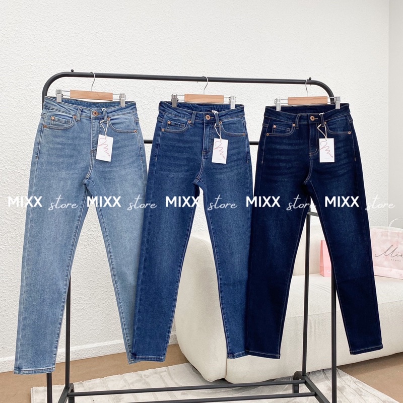 Quần Jean Nữ Boyfriend Tom-my lưng cao siêu xịn chất jean co giãn thoải mái chuẩn form