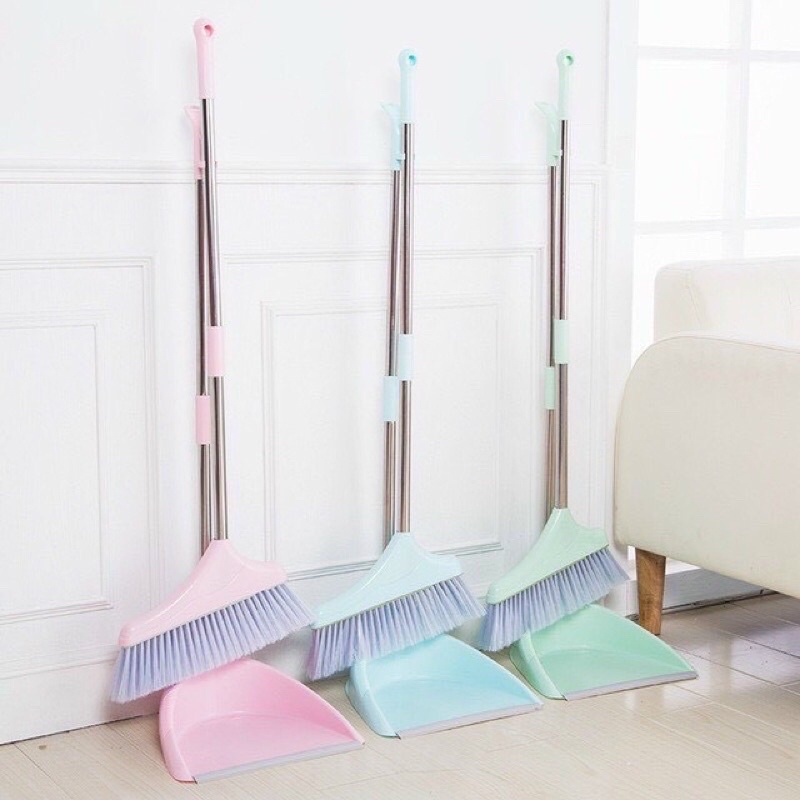 Bộ chổi quét và đồ hốt rác cán dài đa năng