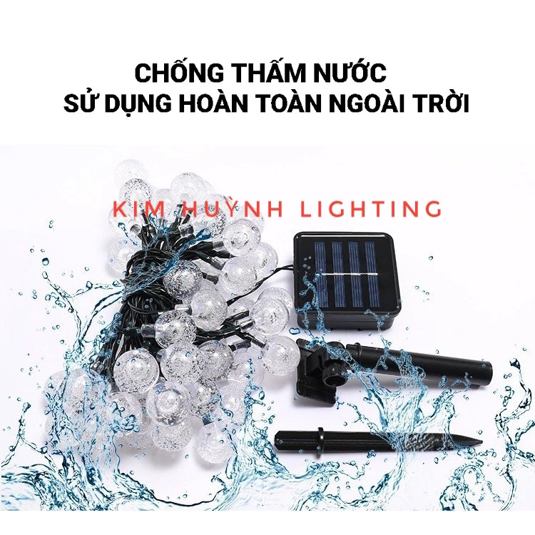 Dây đèn Led năng lượng mặt trời Cherry ball trang trí sân vườn, cảnh quan ngoài trời