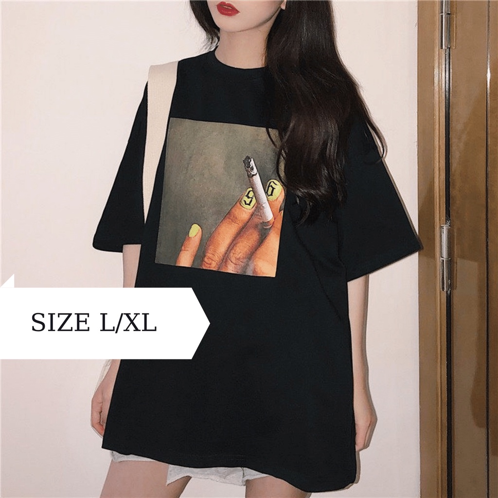 Áo thun tay lỡ Unisex Min Room, áo phông form rộng nam nữ freesize phong cách đường phố Smoking ATSK