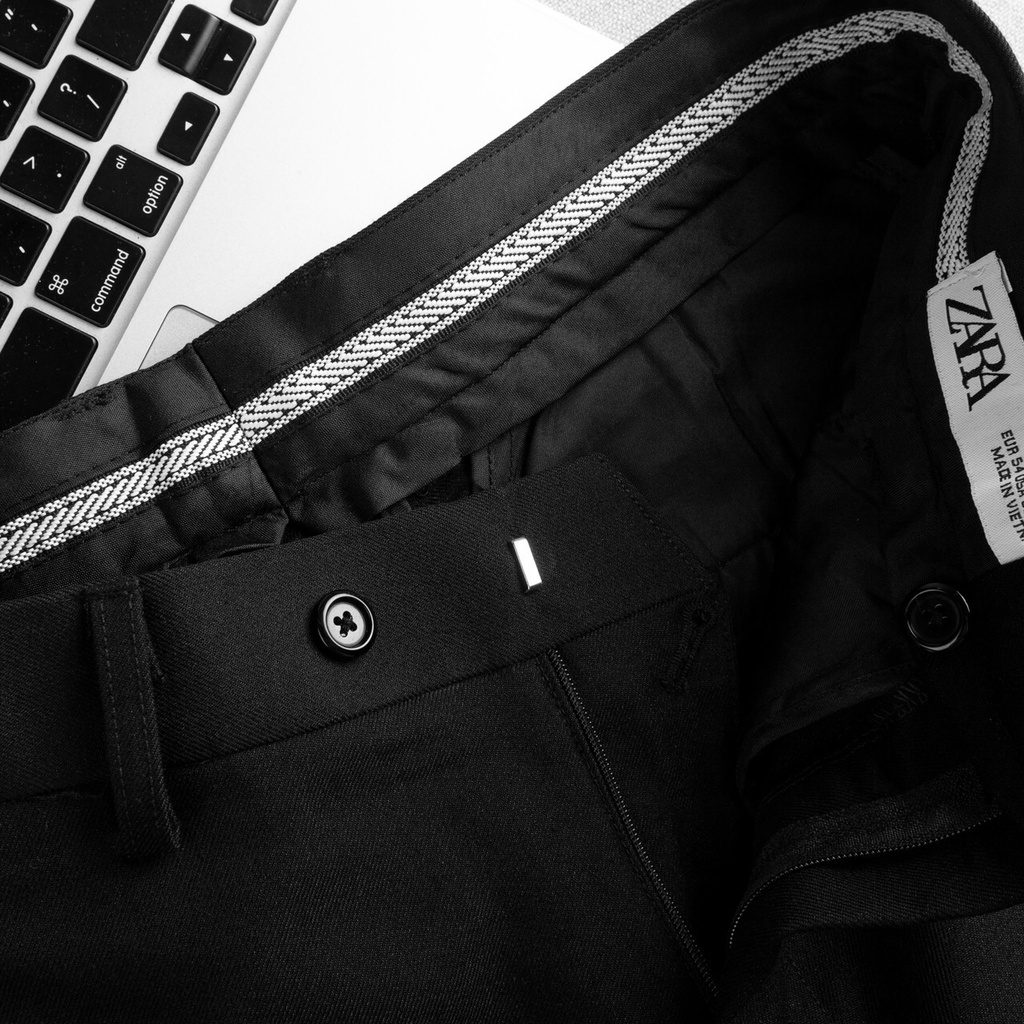 Quần tây âu nam cao cấp ZARAMAN màu đen truyền thống ZORO-QT02