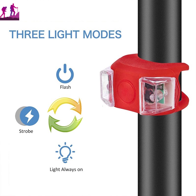 Đèn LED Cảnh Báo An Toàn 50% OFF Cho Xe Đạp Leo Núi 3 Chế Độ