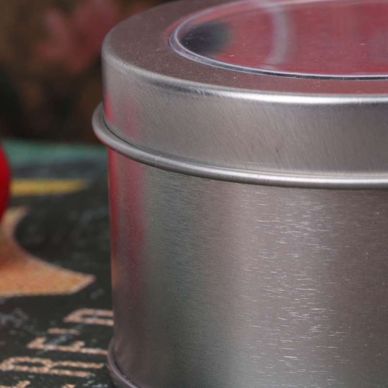 Hộp Thiếc Tròn Trong Suốt Đựng Gia Vị