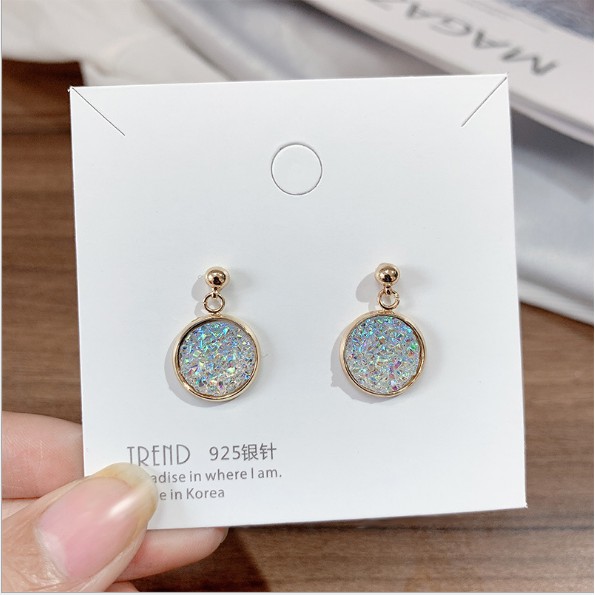 Bông tai Bạc 925 Phong Cách Hàn Quốc - HOA TAI ĐÍNH ĐÁ KẸP TAI ( Cao Cấp )- ẢNH CHỤP THẬT