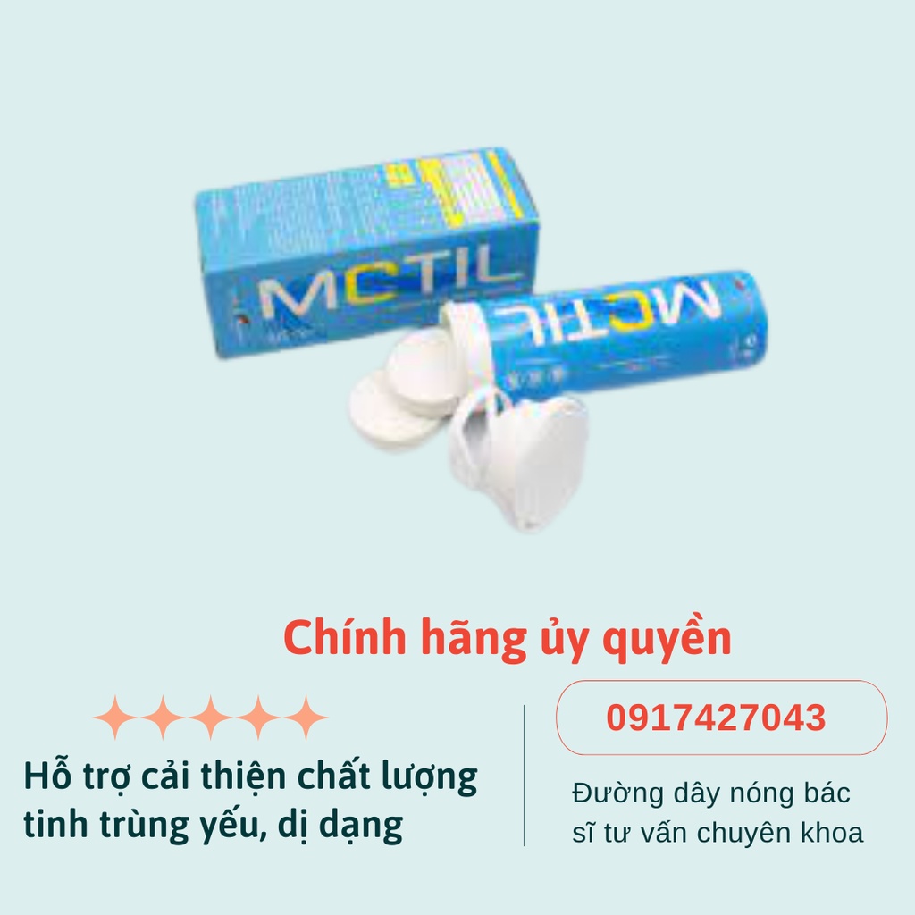 Viên sủi MOTIL 700 hỗ trợ cải thiện chất lượng tinh trùng yếu dị dạng dành cho nam giới