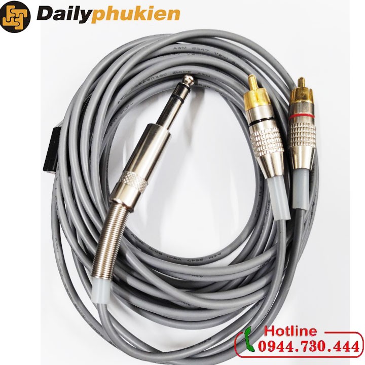 Dây loa 6.5mm sang 2 đầu AV dài 5m dailyphukien