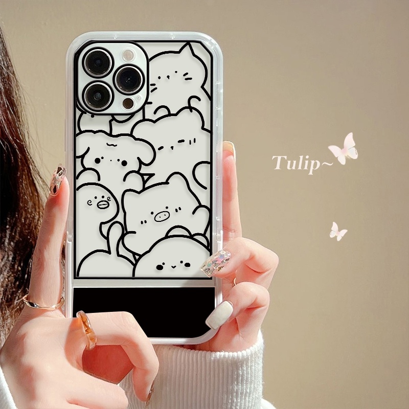 Ốp Điện Thoại Silicon Mềm Chống Rơi Hình Thú Hoạt Hình Dễ Thương Cho Iphone 11 12 13 Pro MAX X XS XR MAX 7 8 Plus 6S SE 2020