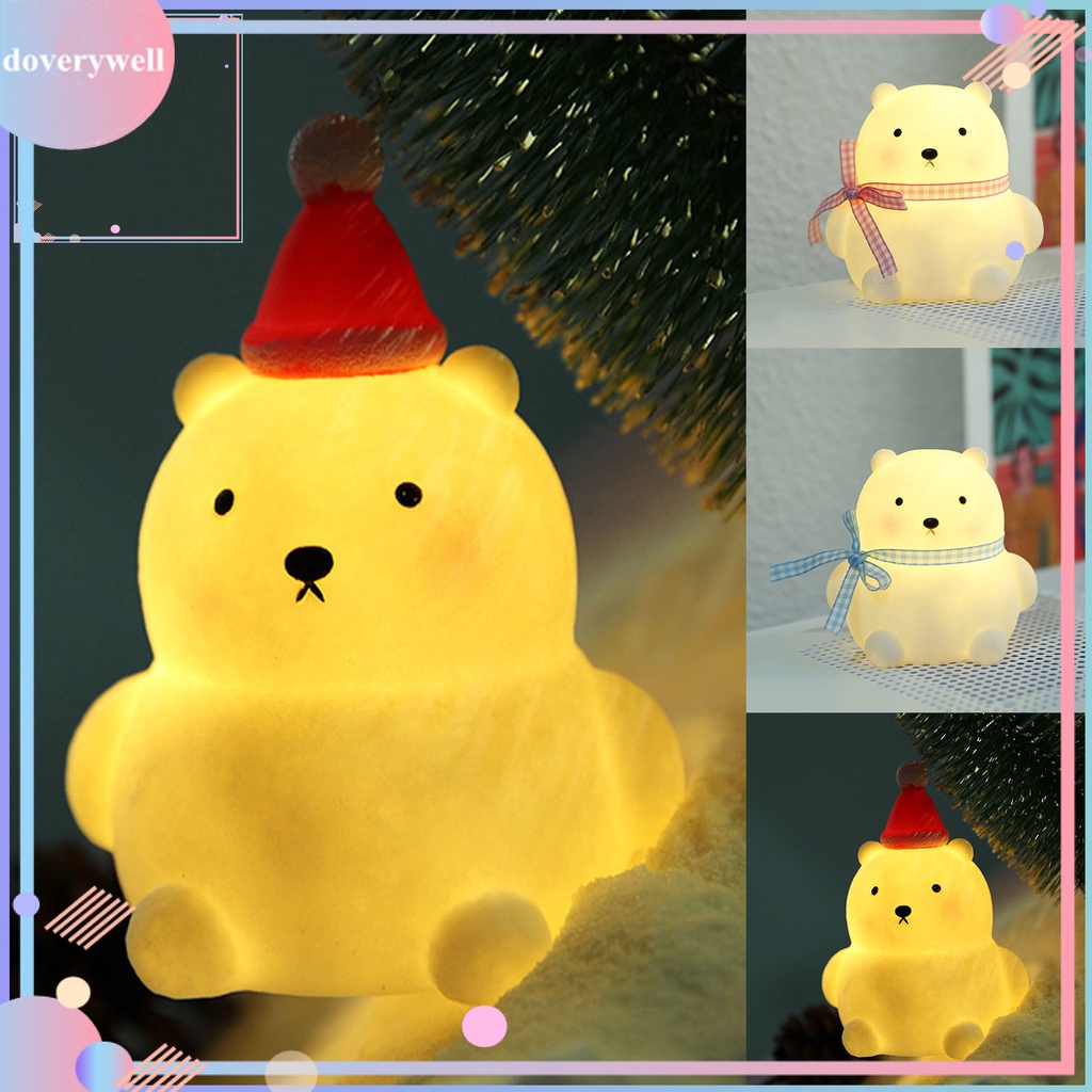 Đèn Ngủ Led Hình Gấu Hoạt Hình Đáng Yêu Trang Trí Phòng Ngủ Cho Bé Gái