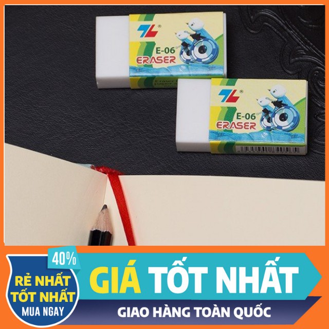 Gôm Tẩy Thiên Long E06A-Gôm Siêu Mềm Và Siêu Dẻo,Tẩy Sạch Chì Nhanh,Không Mùi,Không Độc Hại, Chính Hãng.