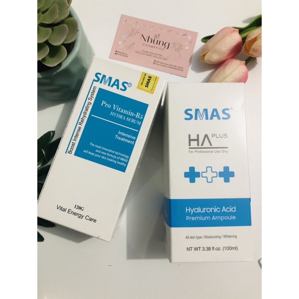 [HÀNG CÔNG TY] Serum SMAS HA Plus Hyaluronic Acid cấp ẩm, sáng da 100ml