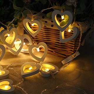 Dây Đèn Led Xài Pin AA/USB Bóng Đèn Trái Tim Trang Trí Tiệc Cưới String Light Decorative Light Valentine Wedding