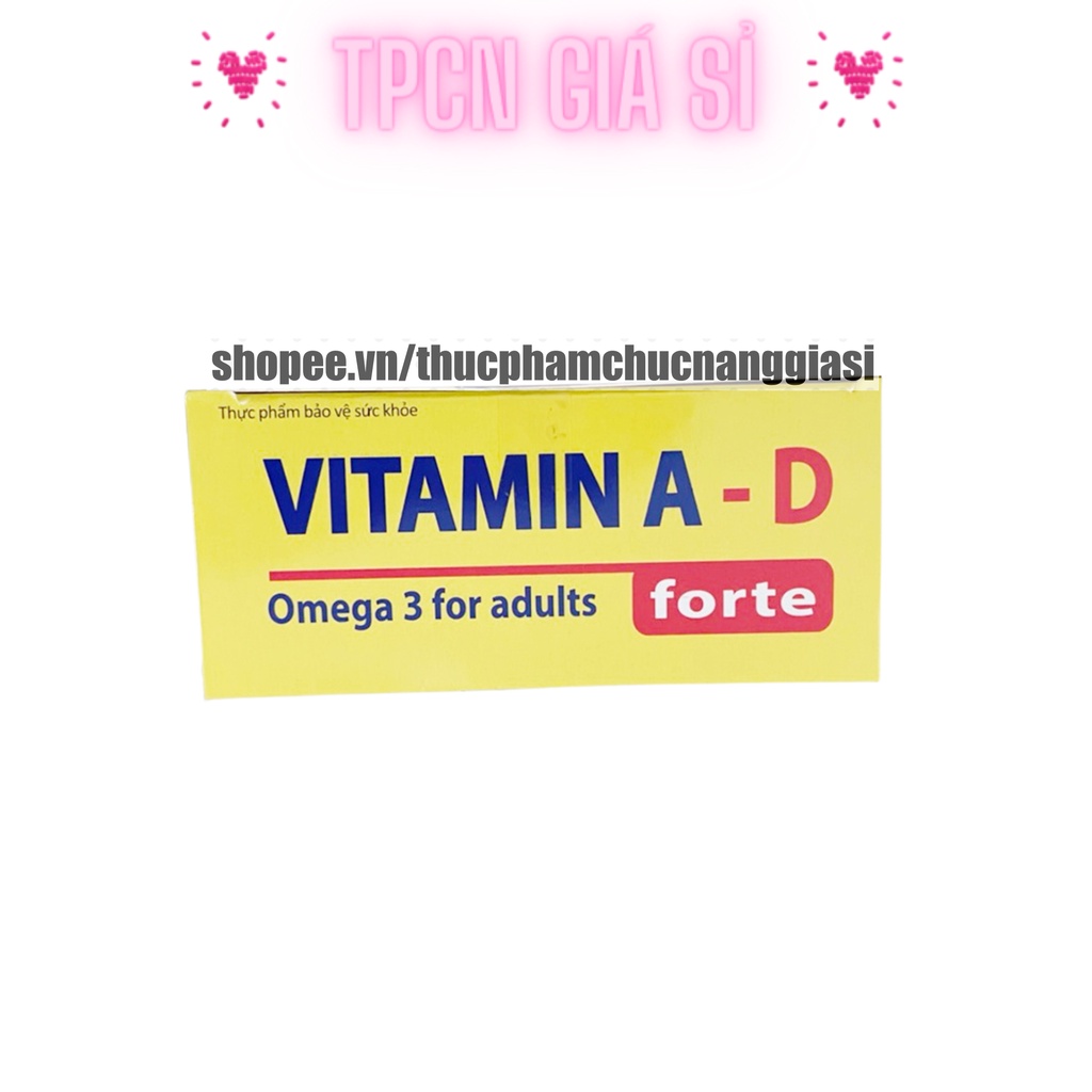 Viên uống bổ sung VITAMIN A-D giúp bố sung vitamin A,D tăng cường sức khỏe – Hộp 100 viên