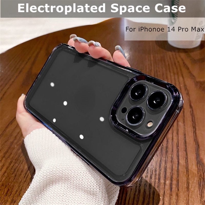 Ốp Điện Thoại Trong Suốt Chống Sốc Nút Kim Loại Cho IPhone 14 Pro MAX 13 12 11 Pro MAX XS MAX XR X 7 + 8 Plus Gen2