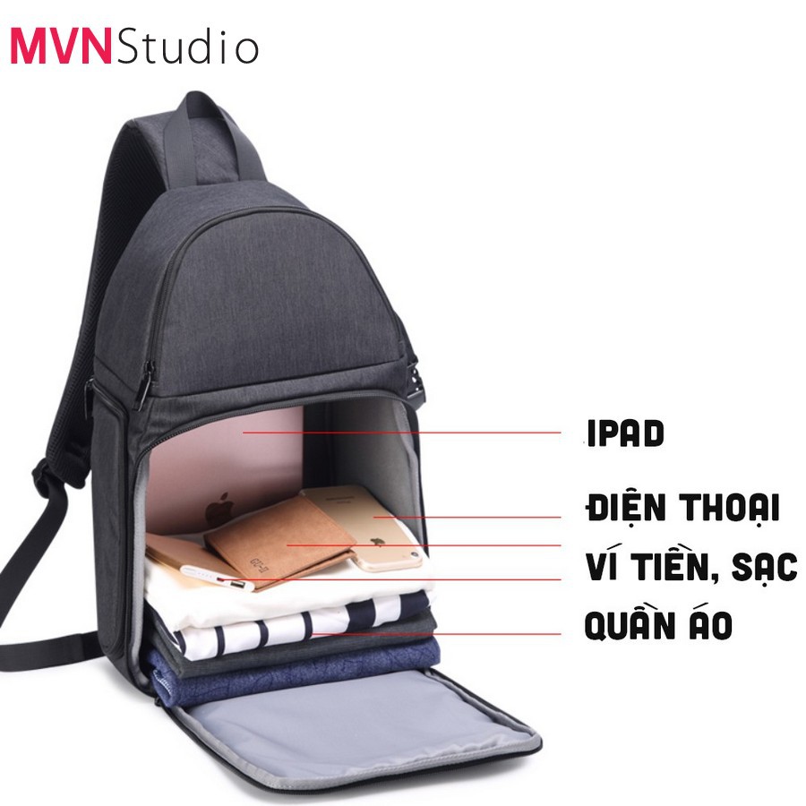 MVN Studio - Balo máy ảnh Carden túi đeo chéo đa năng chống nước phù hợp với tất cả các dòng máy ảnh từ máy ảnh cơ đến m