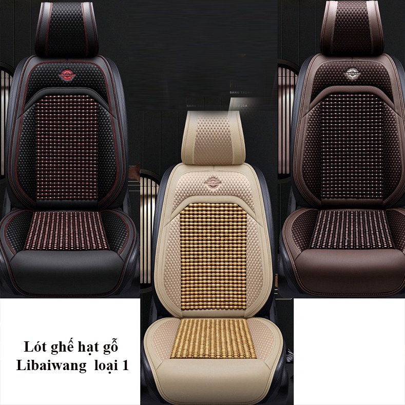 Bọc Ghế Ô Tô ⚡️FREESHIP⚡️ Tựa Lưng Ô Tô - Áo Ghế Ô Tô, Lót Liền Hạt Gỗ Trơn Nhẵn, Cao Cấp