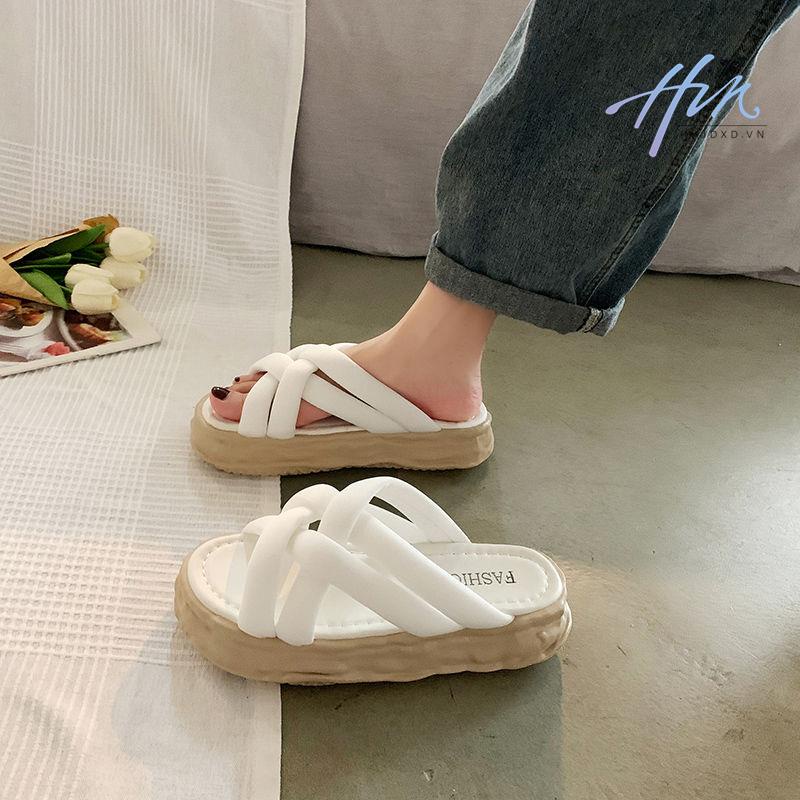 Dép Quai Chéo Đế Dày Thời Trang Mùa Hè 2022 Dành Cho Nữ