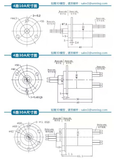 Lõi dẫn điện quay 360 độ cho máy đào rc