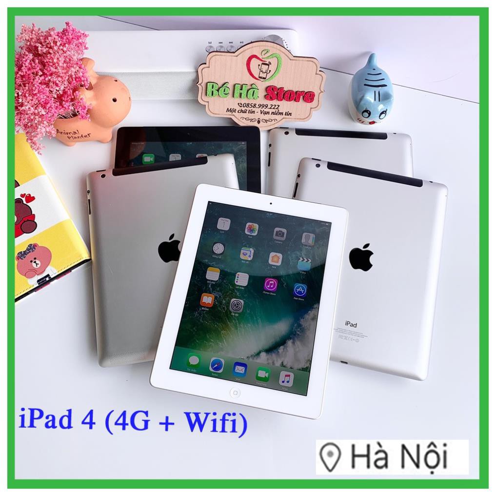 [gkham  ]Máy Tính Bảng iPad 4 - 16/ 32/ 64Gb (Wifi + 4G) (Likenew 99%) - Full Phụ Kiện - BH 6 tháng*NK032