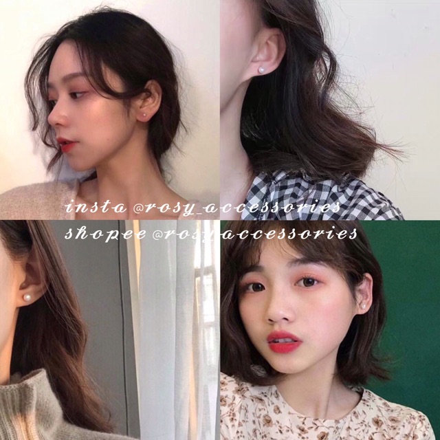 ROSY - KHUYÊN TAI BẠC NỤ HẠT NGỌC TRAI NHÂN TẠO