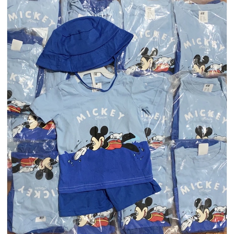 Set bộ HM mickey kèm mũ cho bé trai