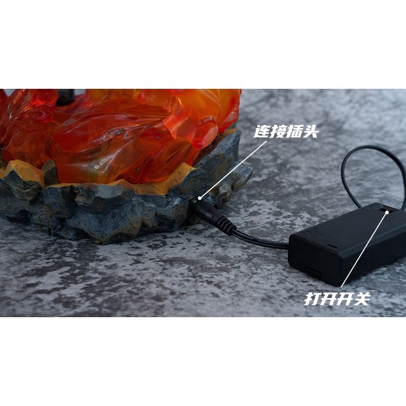 Mô hình Tanjirou hiệu ứng rồng lửa có LED cao 30cm nặng 3.5kg , figure anime Kamado Nezuko,Tanjiro thanh gươm diệt quỷ