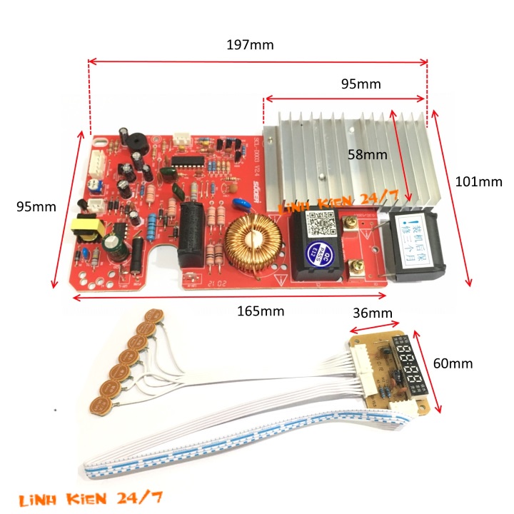 Bo Mạch Bếp Từ Đa Năng Suoer SCL-D003 Phím Cảm Ứng