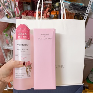 Set toner hoa hồng mamonde kèm túi 500ml