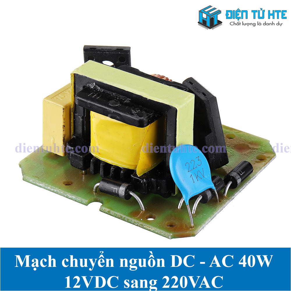 Mạch chuyển đổi nguồn DC-AC Inverter 12VDC sang 220VAC 40W [HTE Quy Nhơn CN2]