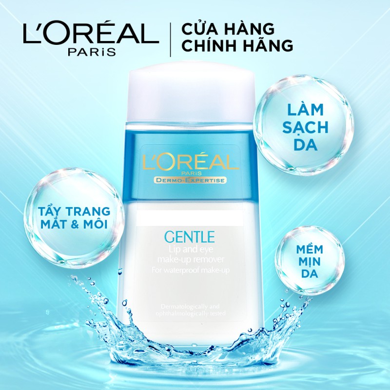 Nước tẩy trang mắt và môi L'Oreal Paris Gentle Care 125ml