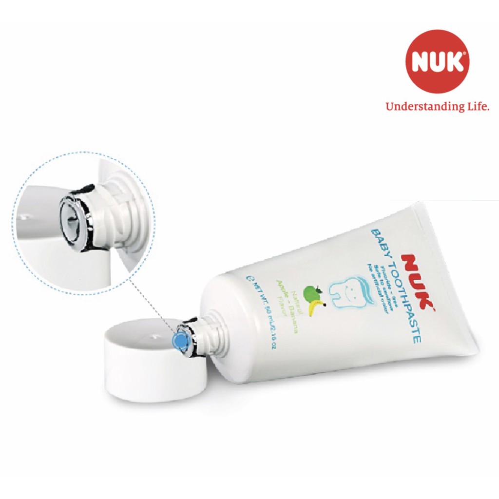 (Chính hãng) Kem đánh răng cho bé từ 3 - 36 tháng NUK không chứa Flouride 50ml