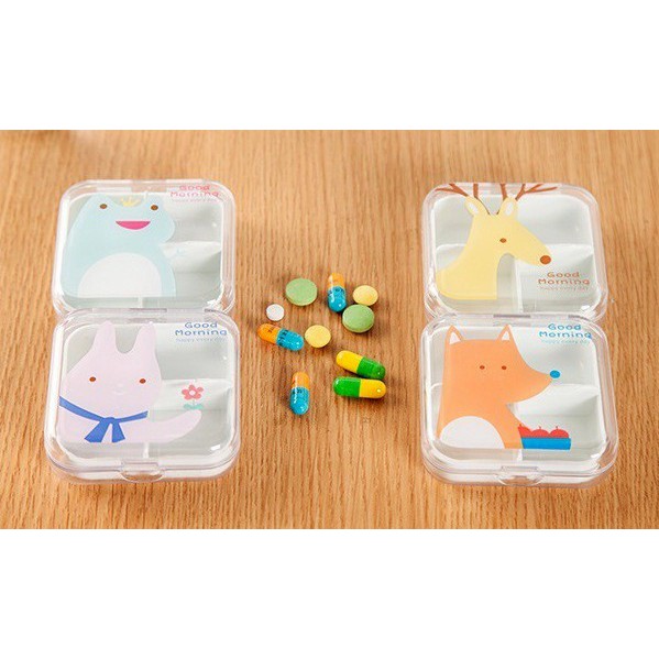 Hộp Đựng Thuốc 4 Ngăn Hình Thú - BX1401