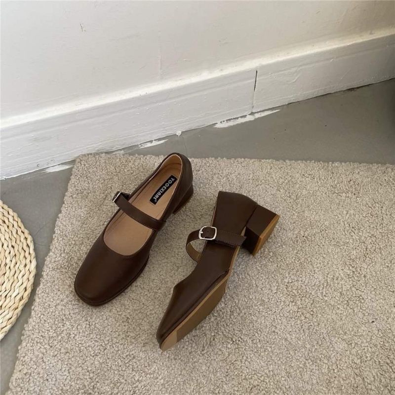 Giày Mary Jane mũi tròn chuẩn Hàn