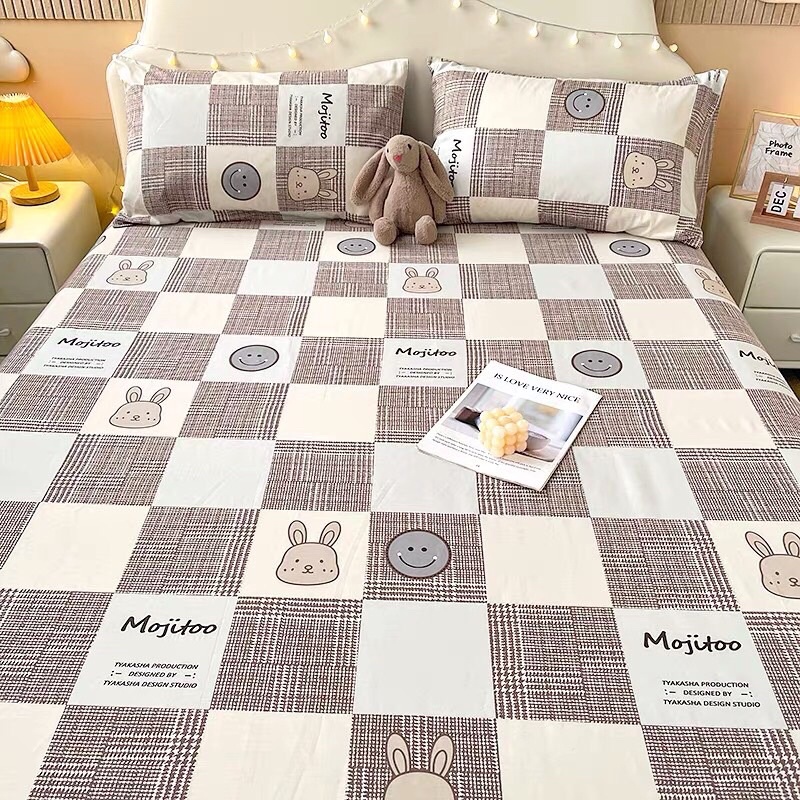 Ga và 2 vỏ gối Cotton Living chất liệu mềm,mát,thấm hút mồ hôi | BigBuy360 - bigbuy360.vn
