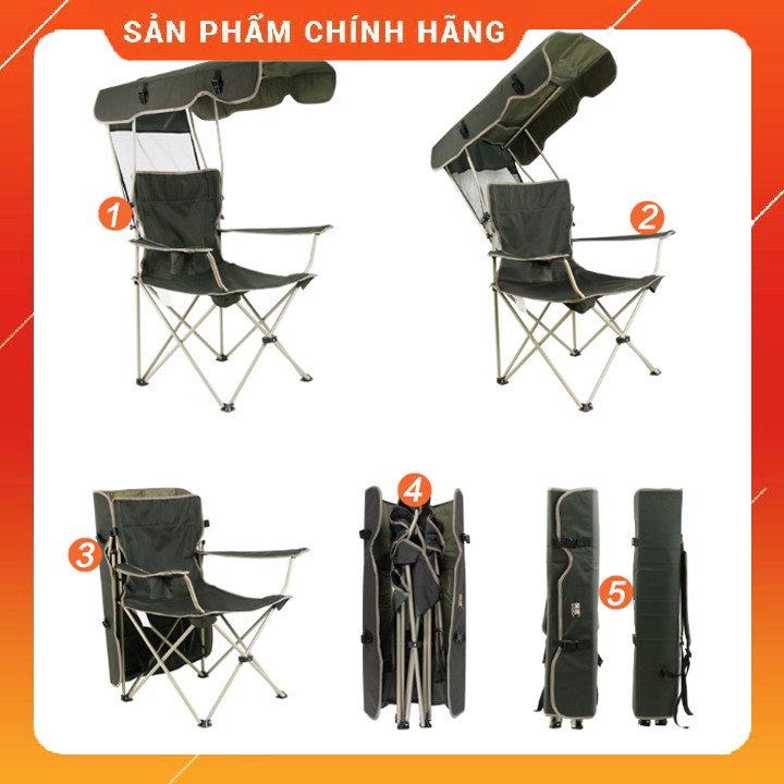 Ghế câu cá thư giãn[FREE SHIP]dã ngoại ngoài trời có mái che cao cấp ,xách tay nhỏ gọn vải dù khung thép tĩnh điện