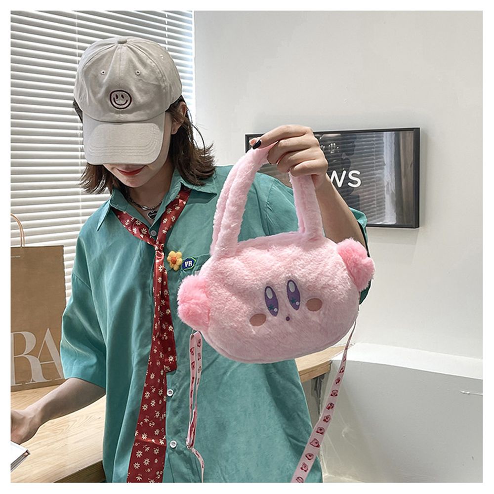 Túi đeo chéo hình thú nhồi bông Kirby đáng yêu dành cho trẻ em