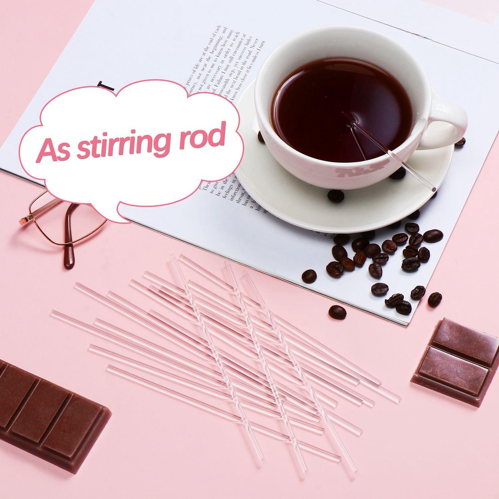 LEISURE Que Kẹo Mút Bằng Nhựa Acrylic Trong Suốt