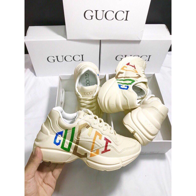 ⚡️[sale] Giày thể thao Gucci chữ Nhũ cực xinh hot trend 2019