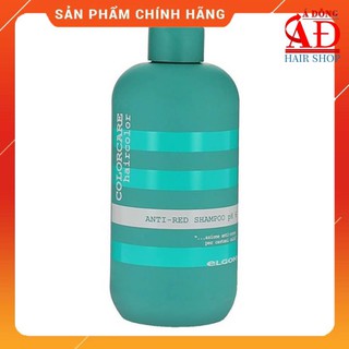 [Chính hãng] [Siêu rẻ] Dầu gội khử ánh đỏ giữ màu rêu tone lạnh Elgon Anti Red shampoo 300ml Ý