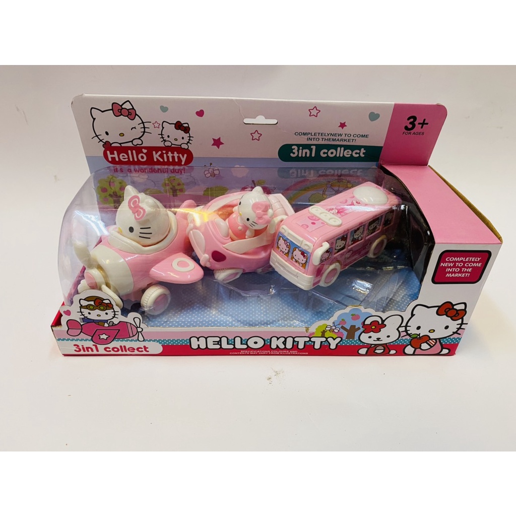 Bộ đồ chơi ô tô máy bay Hello Kitty