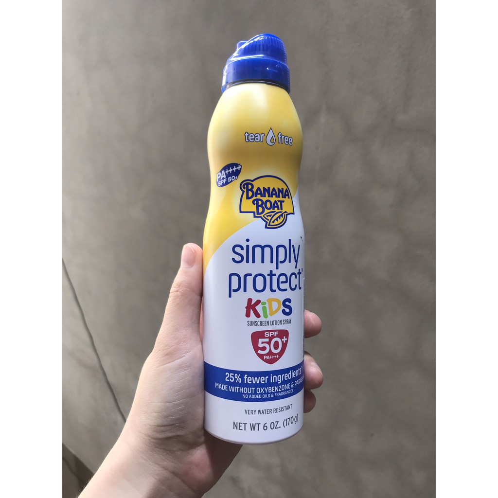 Chống Nắng Dạng Xịt Banana Boat Các Loại Hàng Mỹ SPF110=&gt;SPF50 (170g)