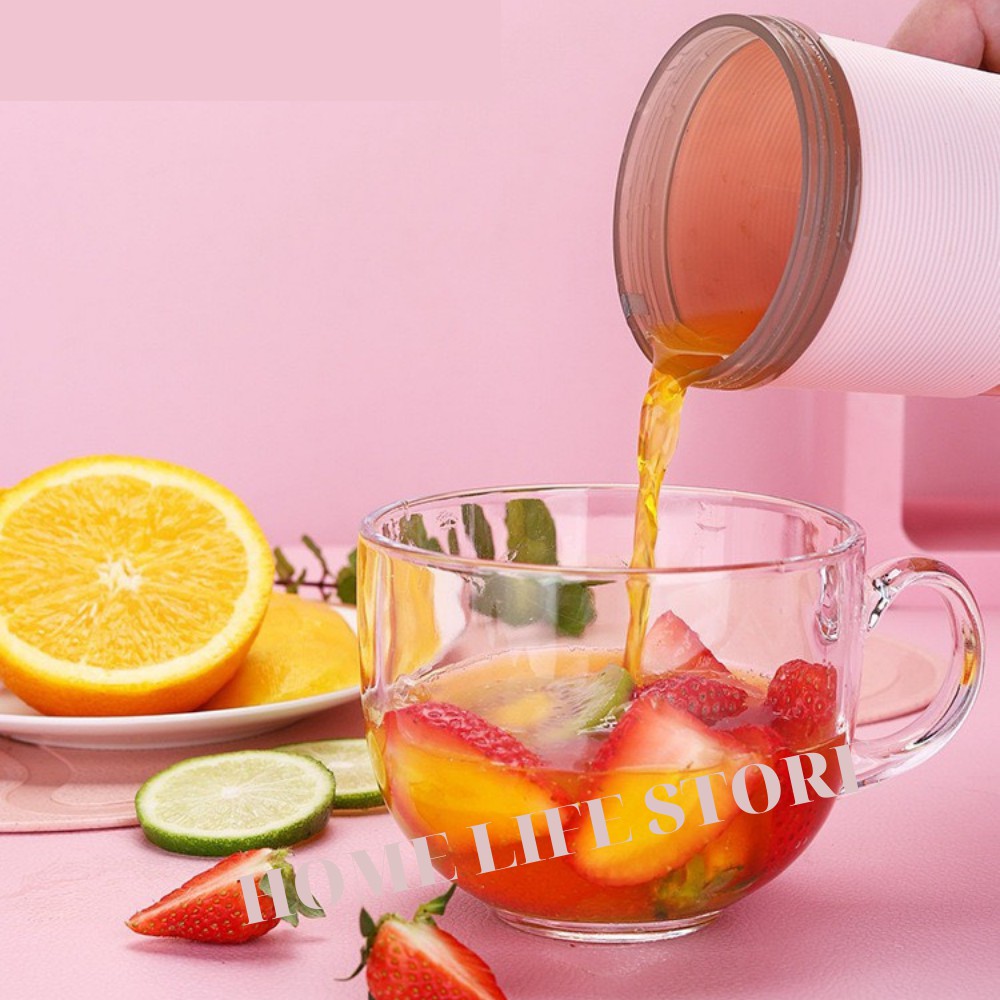 Máy Xay Sinh Tố Cầm Tay Portable Juicer 300ml, Máy Xay Sạc Tích Điện, Hàng Nhập Khẩu Siêu Tiện Lợi