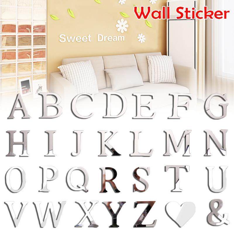 Miếng Dán Tường Trang Trí Tráng Gương Họa Tiết Chữ Love Bằng Acrylic 3D Sáng Tạo Dành Cho Tiệc Cưới/ Sinh Nhật