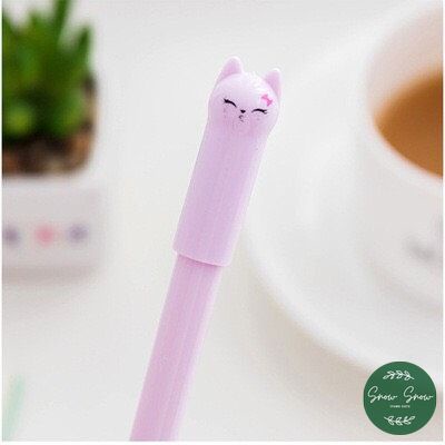 Bút mực gel - Bút nước hình Mèo con dễ thương nhiều màu ngòi 0.38mm tiện lợi nét đẹp