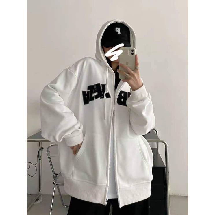 Áo khoác nỉ Hoodie mũ khóa BB,mũ 2 lớp to chất nỉ da cá chân cua Tàu ,form rộng oversize, hình in sắc nét